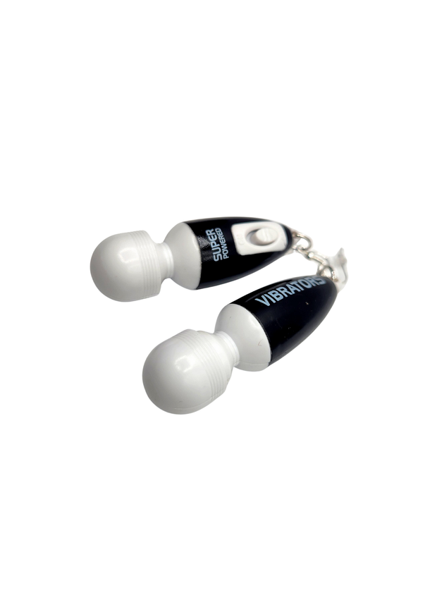 Mini Vibrator Earrings - Actually Vibrates! - Black  Rave Circus