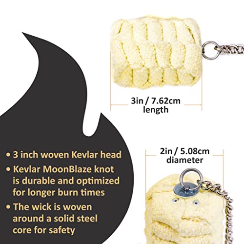 Premium Poi Head Sets with Flat Wick - Fire Mecca