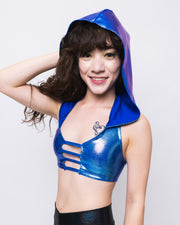 Strap Halter Top with Hood