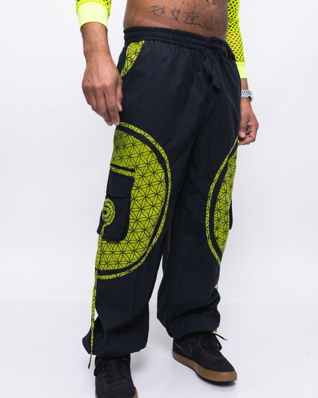Flow Pants - Green Flower of Life