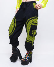 Flow Pants - Green Flower of Life