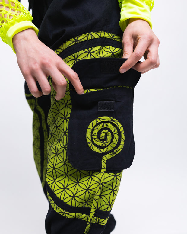 Flow Pants - Green Flower of Life