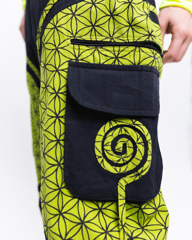 Flow Pants - Green Flower of Life