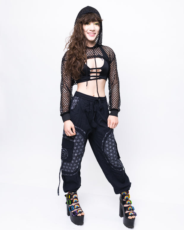 Flow Pants - Black Flower of Life