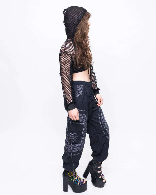 Flow Pants - Black Flower of Life