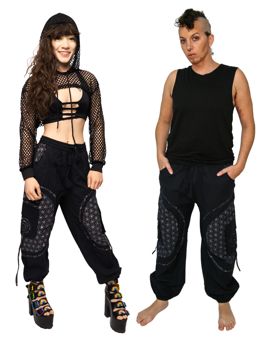 Flow Pants - Black Flower of Life – Rave Circus