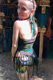 Tie Dyed Fringe Skirt [WSO-311B]