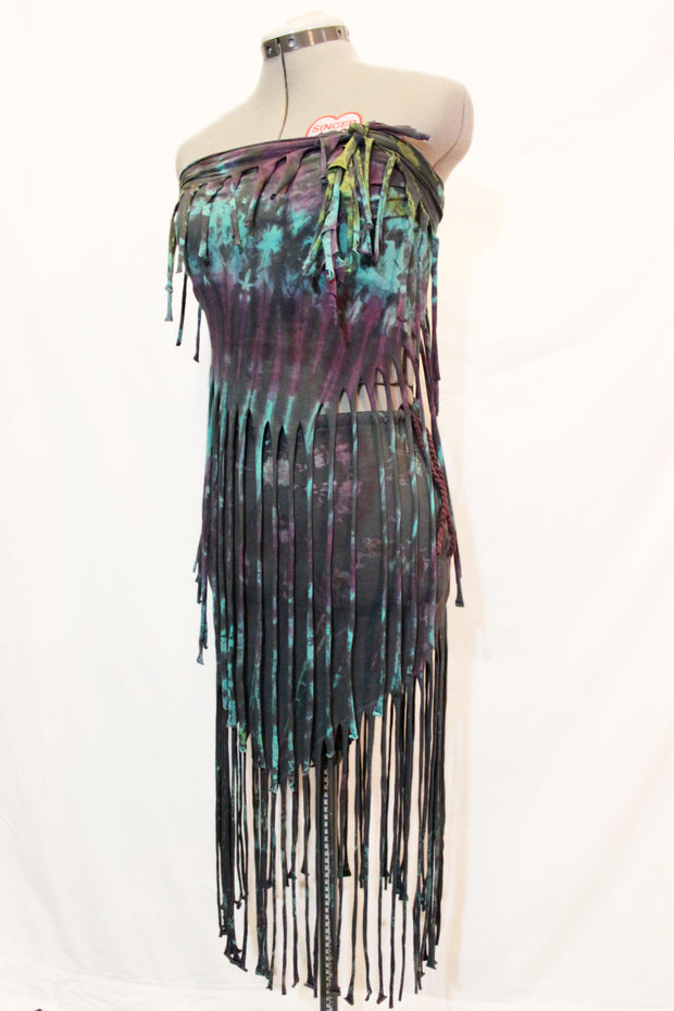 Tie Dyed Fringe Skirt [WSO-311B]