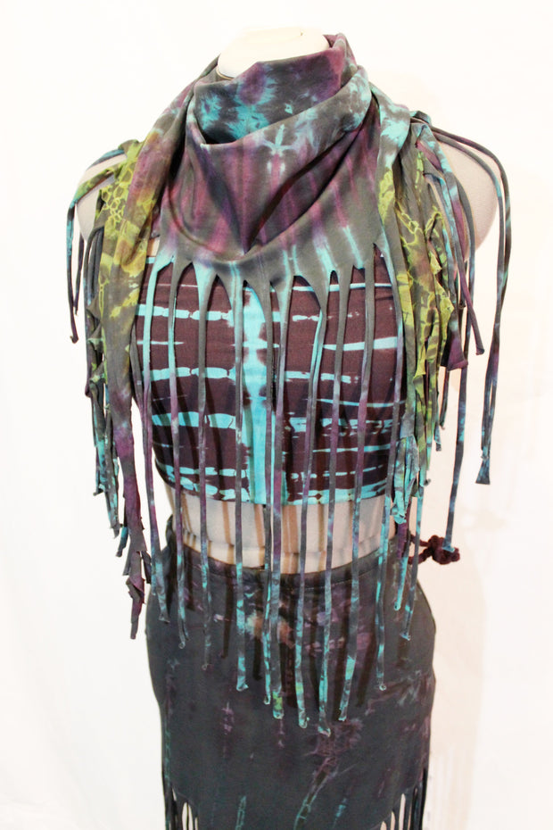 Tie Dyed Fringe Skirt [WSO-311B]
