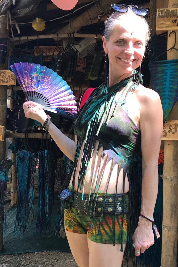 Tie Dyed Fringe Skirt [WSO-311B]