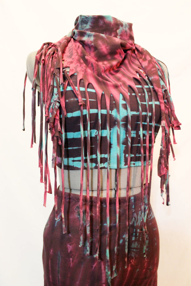 Tie Dyed Fringe Skirt [WSO-311B]