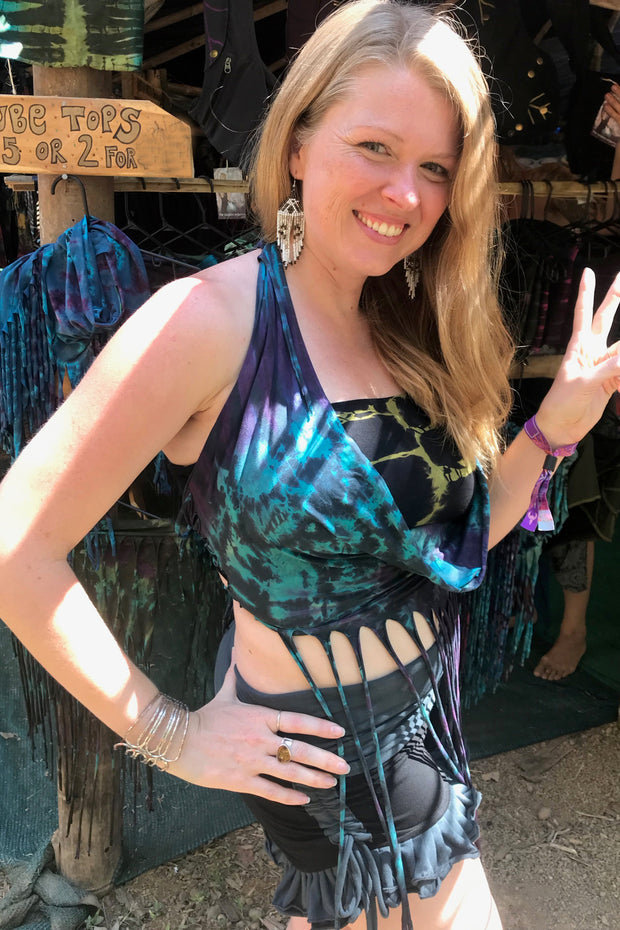 Tie Dyed Fringe Skirt [WSO-311B]
