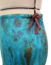Drawstring Fringe Tie Dyed Skirt [WSO-511]
