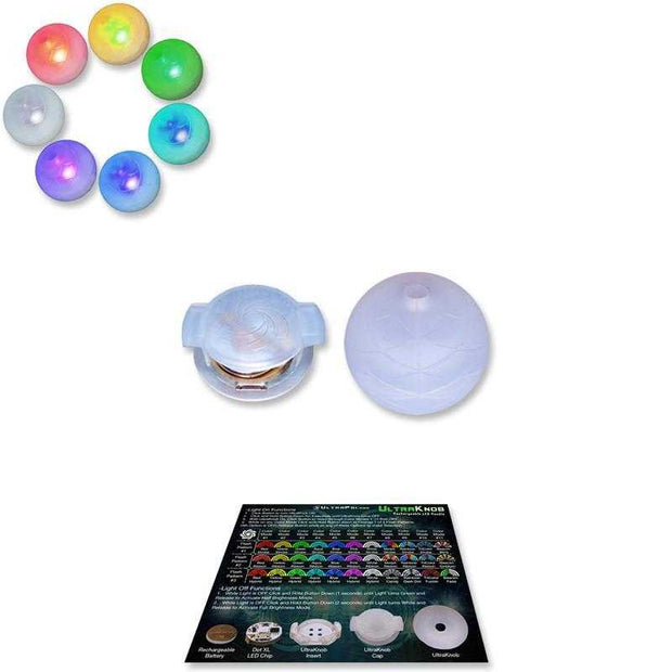 Elite Fire Poi – Technora Tethers & UltraPoi Knobs – 3 Inch Woven Kevlar MoonBlaze Heads – 24 Inch Length