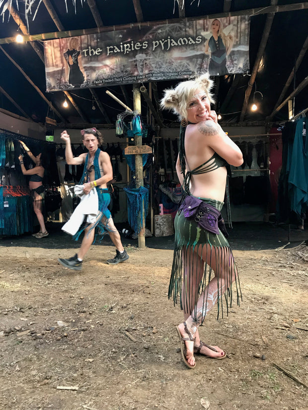 Tie Dyed Fringe Skirt [WSO-311B]