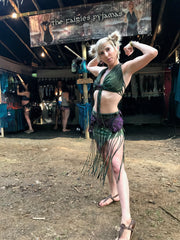 Tie Dyed Fringe Skirt [WSO-311B]