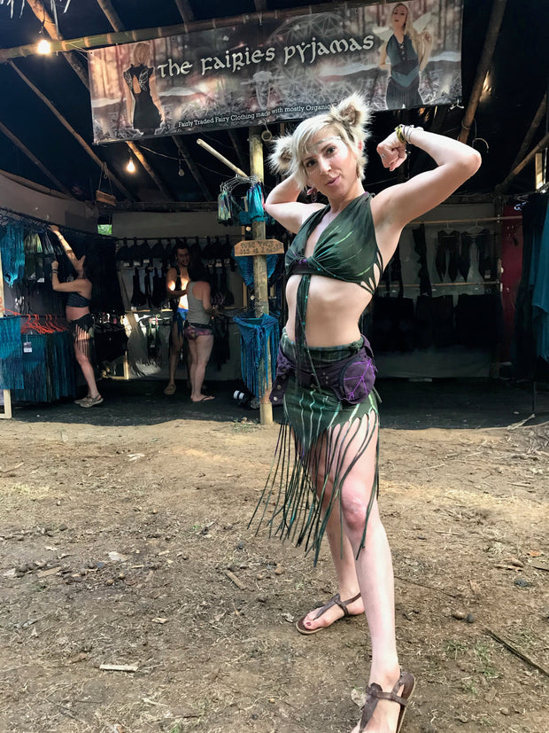 Tie Dyed Fringe Skirt [WSO-311B]