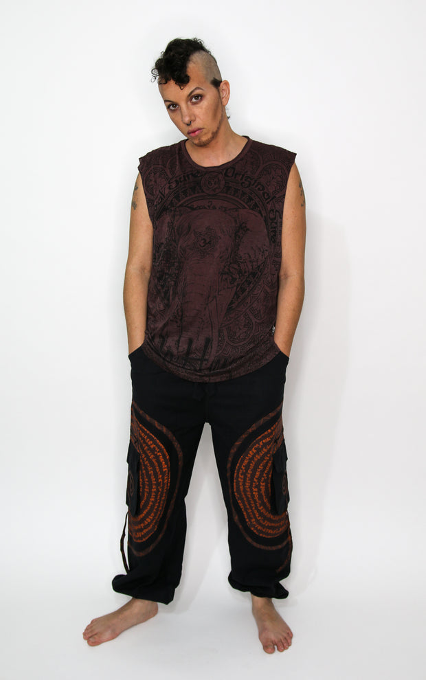 Flow Pants - Brown Spiral