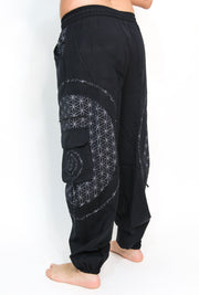 Flow Pants - Black Flower of Life
