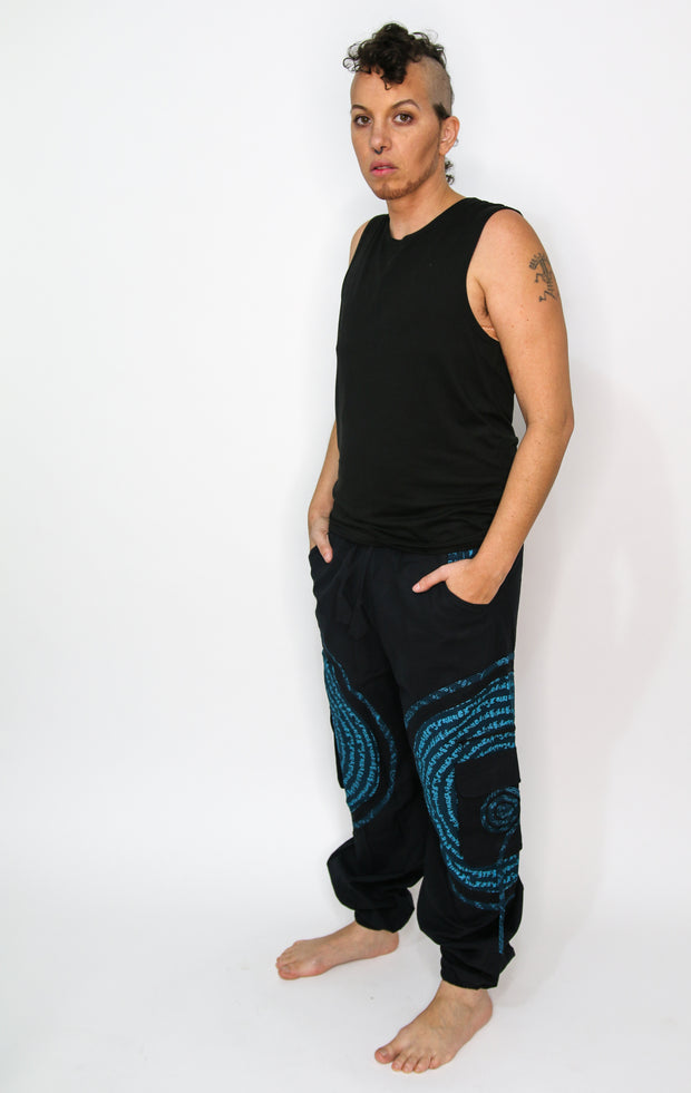 Flow Pants - Blue Spiral