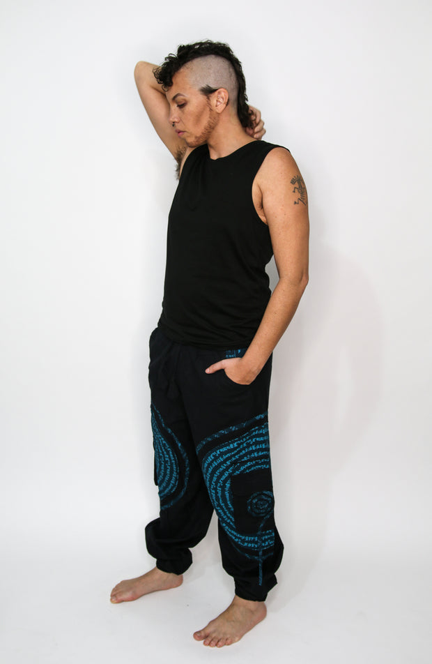 Flow Pants - Blue Spiral