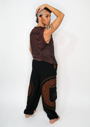 Flow Pants - Brown Spiral