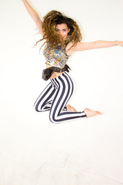 B/W Stripe Feminine Leggings