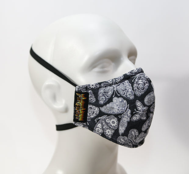 Premium Mask - Silver Butterfly