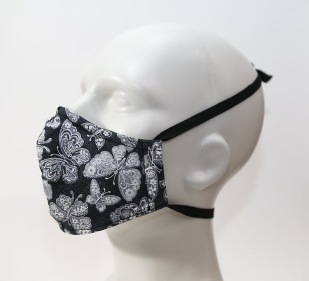 Premium Mask - Silver Butterfly