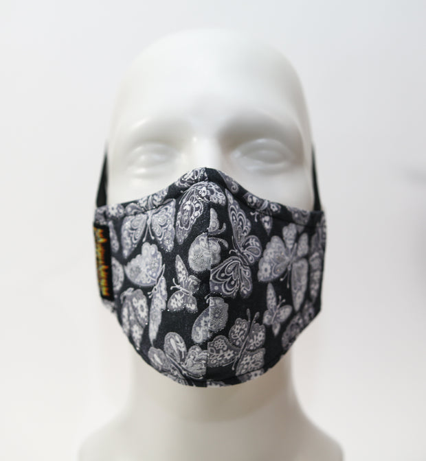 Premium Mask - Silver Butterfly