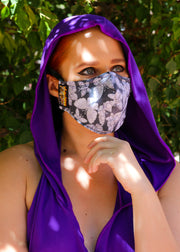 Premium Mask - Silver Butterfly