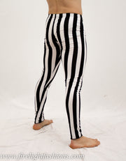 B/W Stripe Masculine Leggings