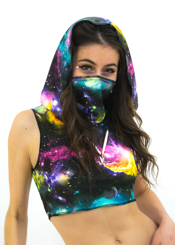 hooded crop top rave